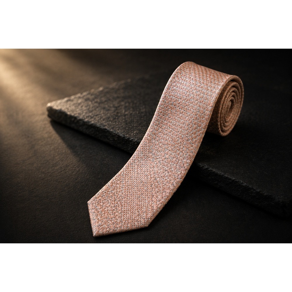 Robert‎ Talbott Bill Walker Clothier Peach Blue Geometric Silk Tie Mens Necktie
